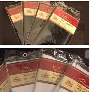 White or Black Satin Pillowcase mix/match 4 Total